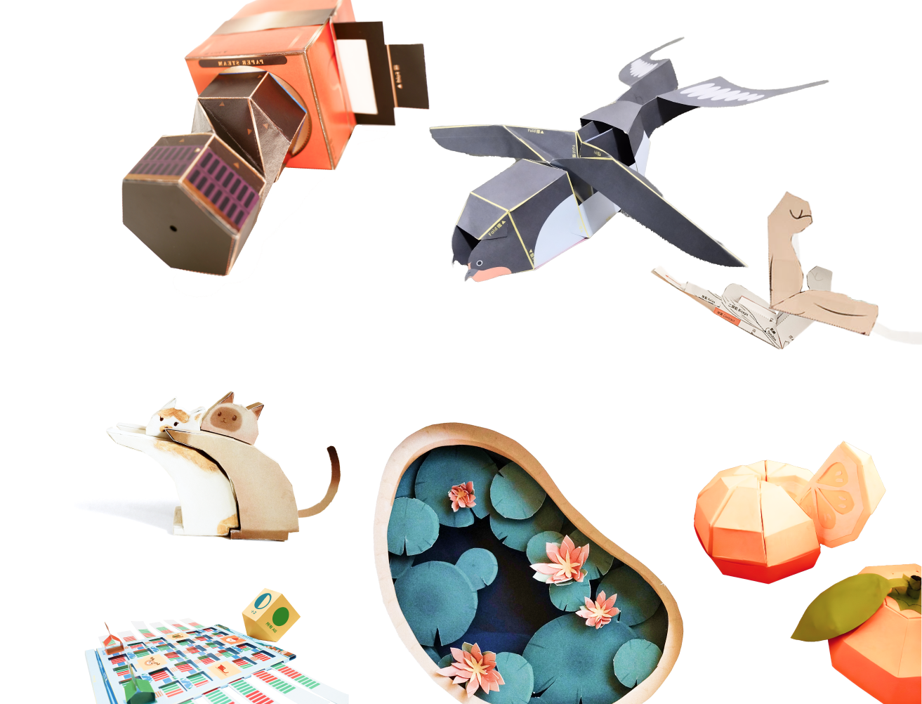 colorful paper models